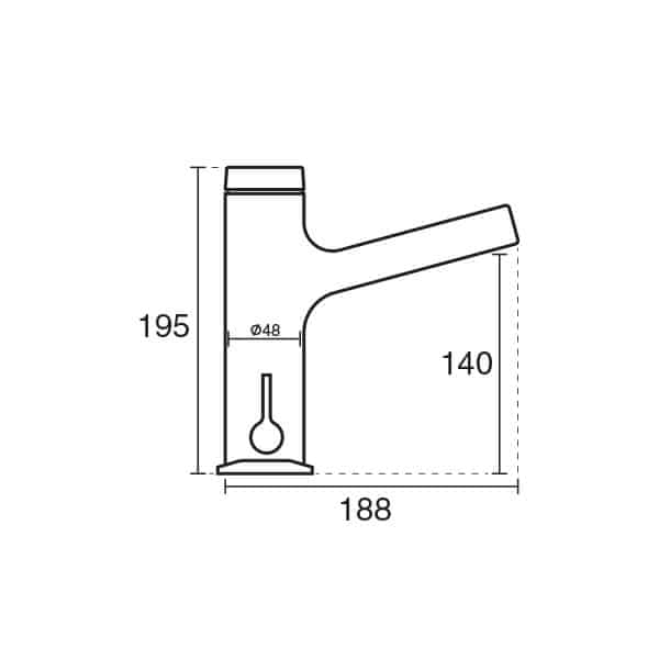 ساده: شیر روشویی KWC آوا (موجود)